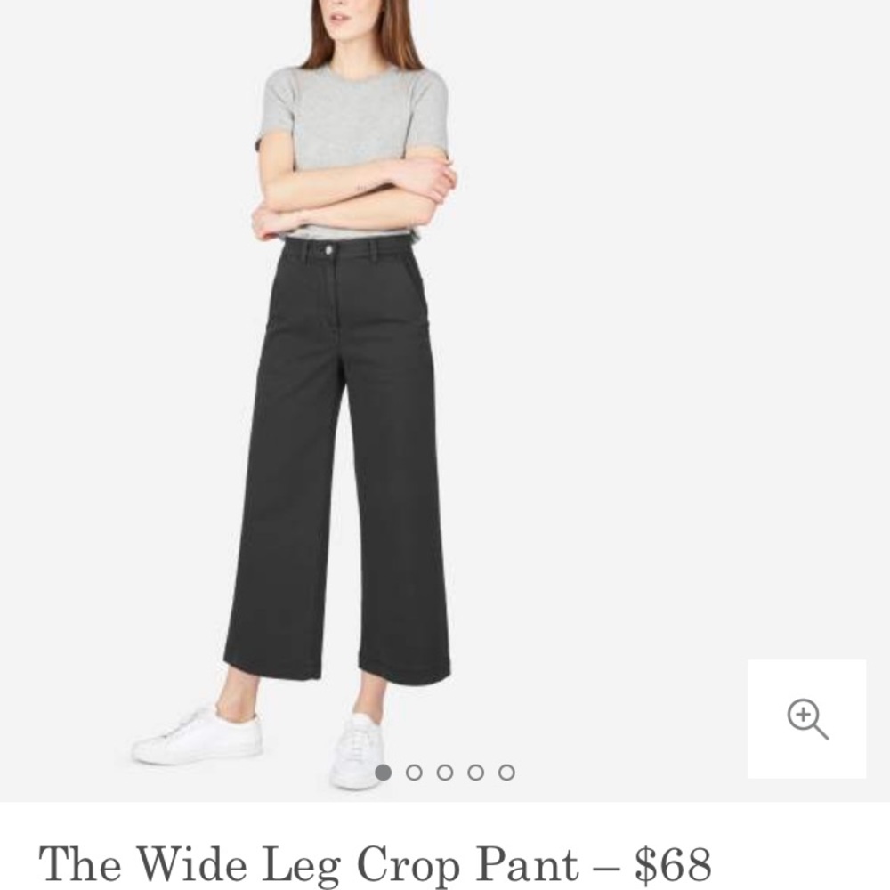 Everlane wide-leg crop, 00, black